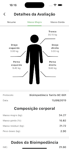 Bioimpedance Result Preview